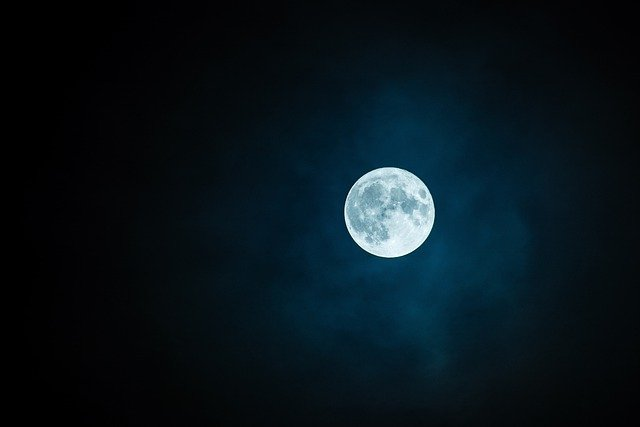moon, full moon, sky