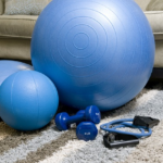 home fitness equipment, blue fitness equipment, portable fitness equipment