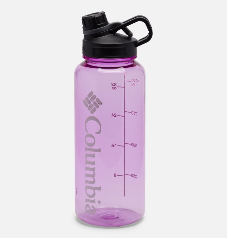 Blossom pink wide mouth 40 oz plastic water bottle. 