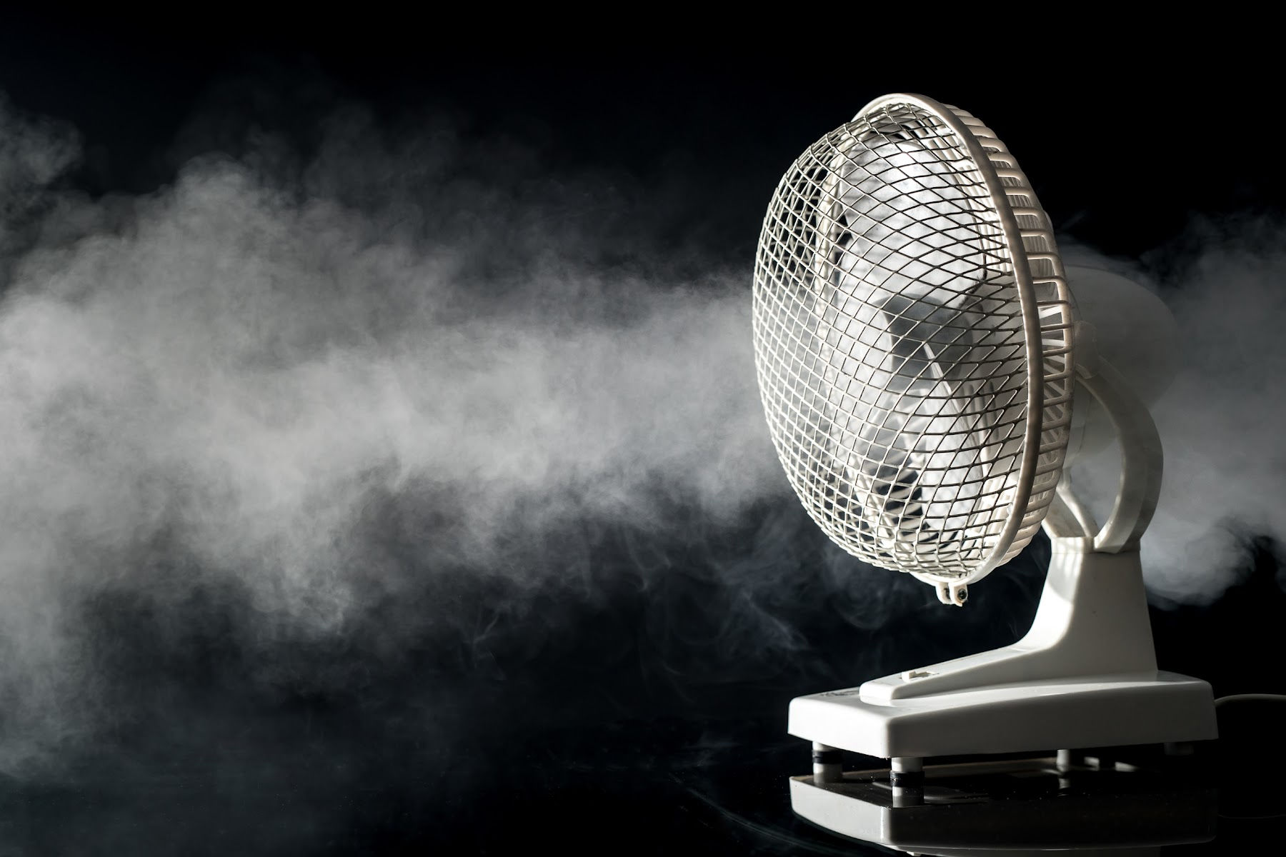 Fan blowing cool air